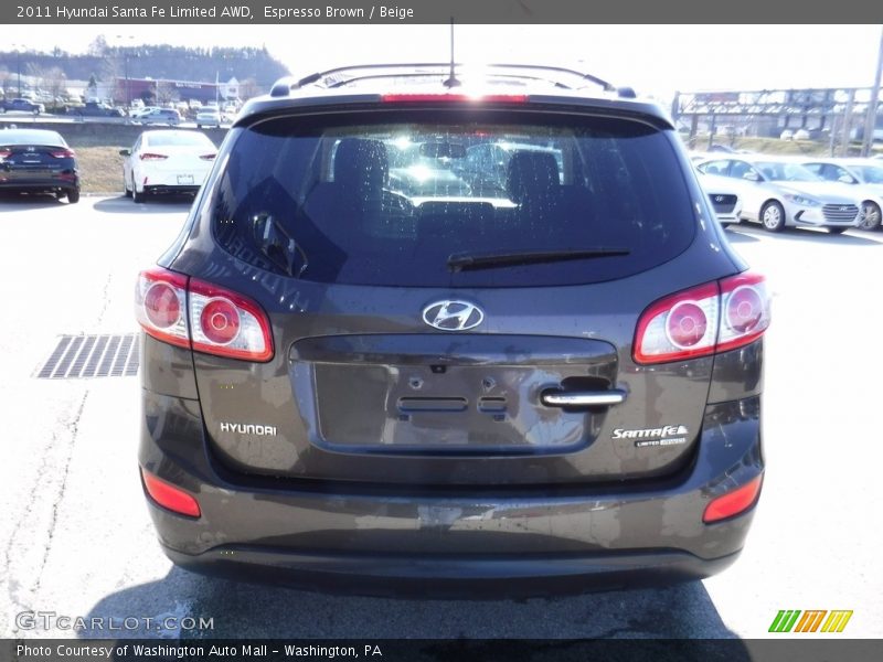 Espresso Brown / Beige 2011 Hyundai Santa Fe Limited AWD