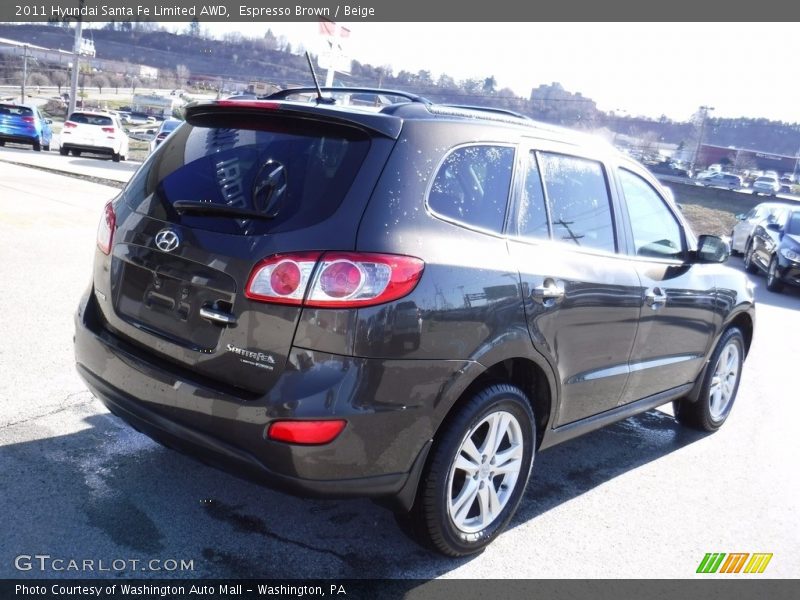 Espresso Brown / Beige 2011 Hyundai Santa Fe Limited AWD