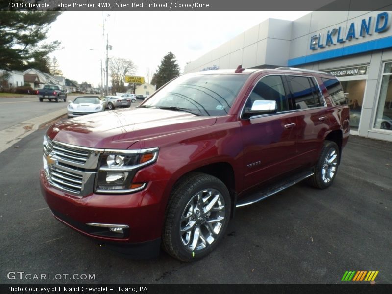 Siren Red Tintcoat / Cocoa/Dune 2018 Chevrolet Tahoe Premier 4WD