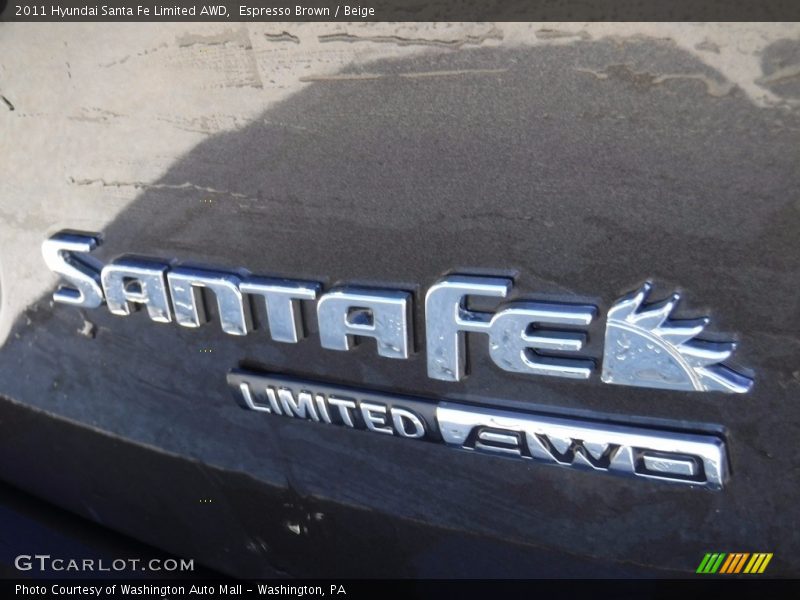 Espresso Brown / Beige 2011 Hyundai Santa Fe Limited AWD