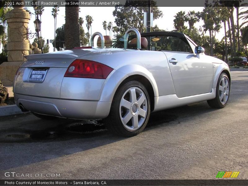 Lake Silver Metallic / Amber Red 2001 Audi TT 1.8T Roadster