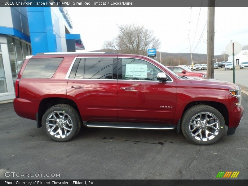 Siren Red Tintcoat / Cocoa/Dune 2018 Chevrolet Tahoe Premier 4WD