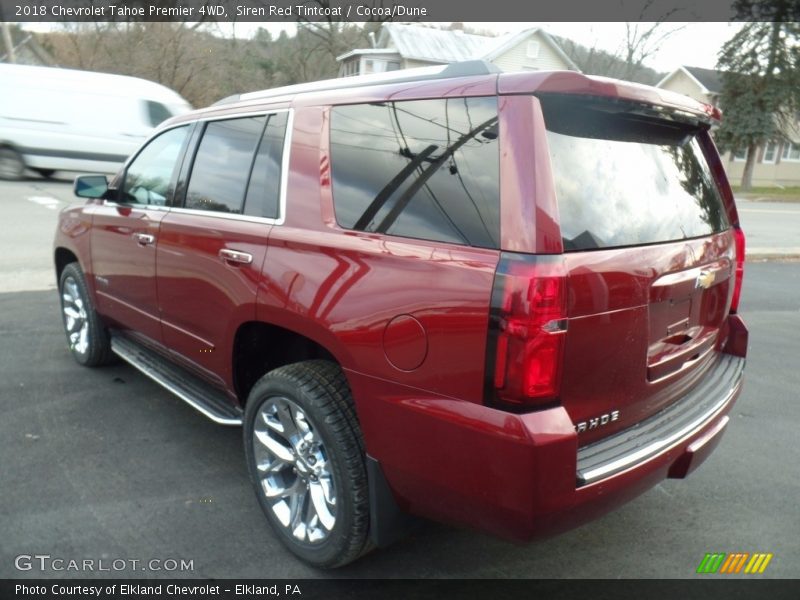 Siren Red Tintcoat / Cocoa/Dune 2018 Chevrolet Tahoe Premier 4WD