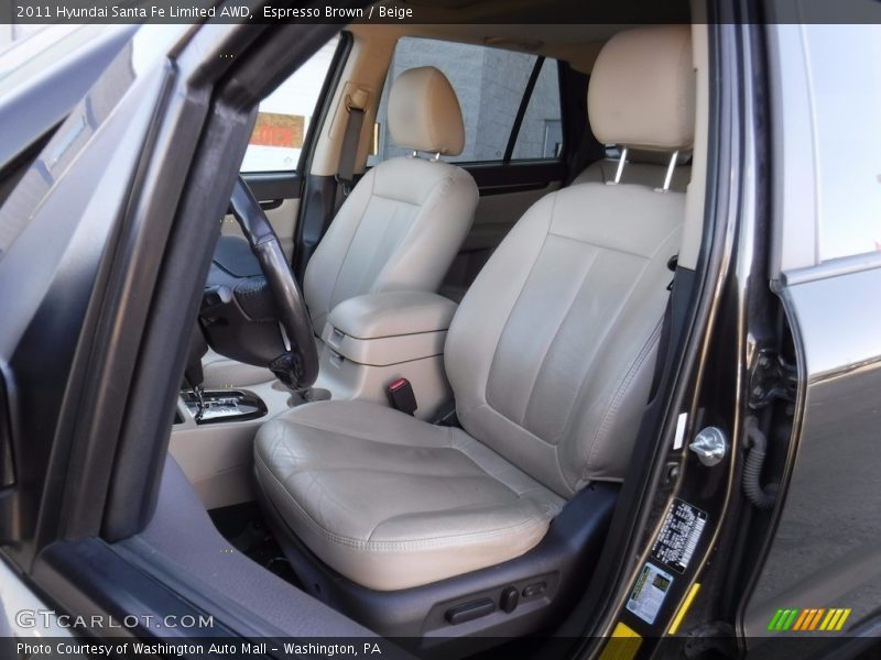 Espresso Brown / Beige 2011 Hyundai Santa Fe Limited AWD
