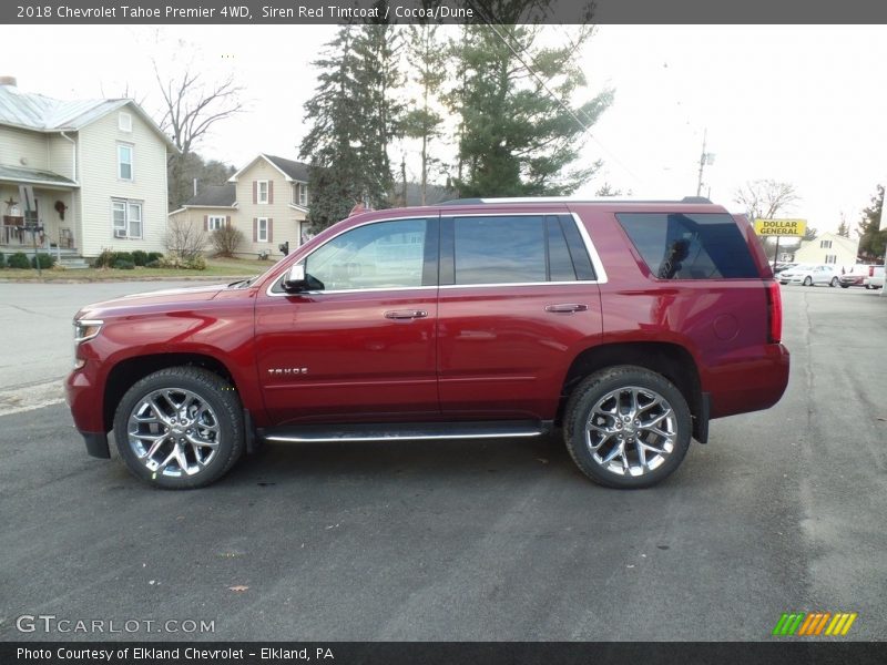 Siren Red Tintcoat / Cocoa/Dune 2018 Chevrolet Tahoe Premier 4WD