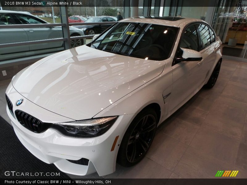 Alpine White / Black 2018 BMW M3 Sedan