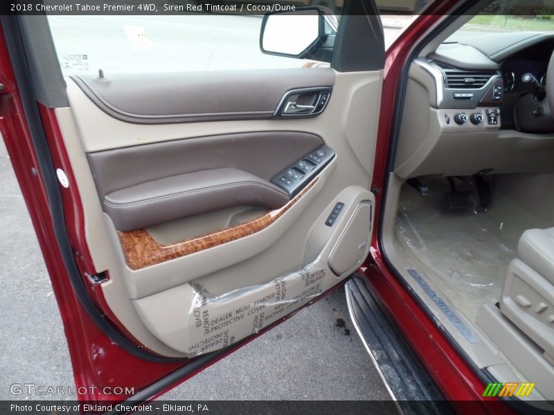 Siren Red Tintcoat / Cocoa/Dune 2018 Chevrolet Tahoe Premier 4WD