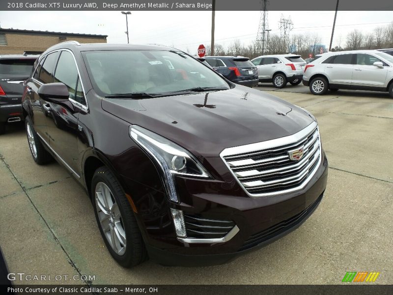 Deep Amethyst Metallic / Sahara Beige 2018 Cadillac XT5 Luxury AWD