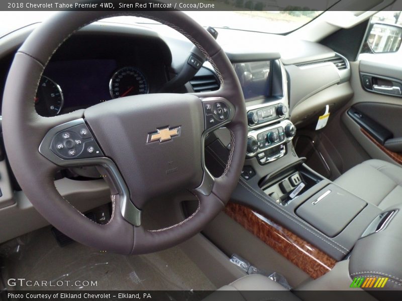 Siren Red Tintcoat / Cocoa/Dune 2018 Chevrolet Tahoe Premier 4WD