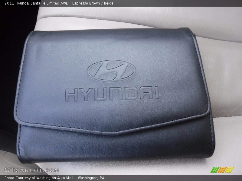 Espresso Brown / Beige 2011 Hyundai Santa Fe Limited AWD