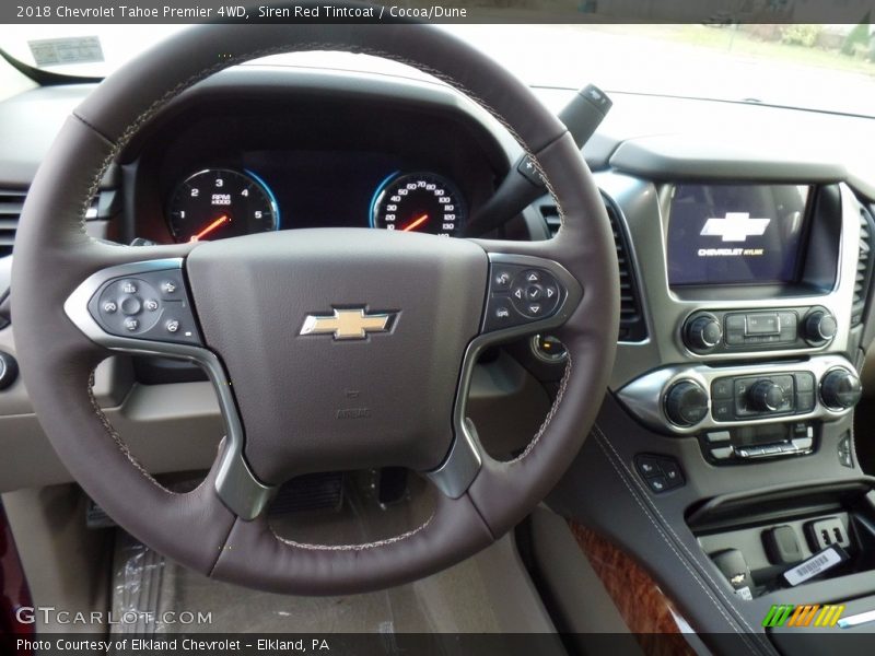 Siren Red Tintcoat / Cocoa/Dune 2018 Chevrolet Tahoe Premier 4WD