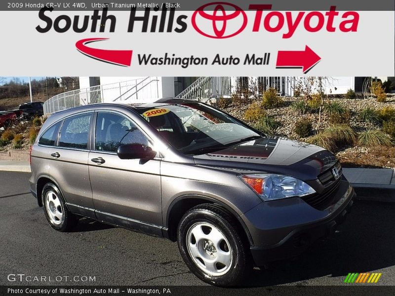 Urban Titanium Metallic / Black 2009 Honda CR-V LX 4WD