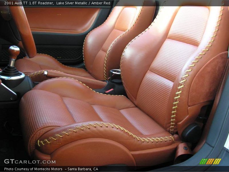 Lake Silver Metallic / Amber Red 2001 Audi TT 1.8T Roadster
