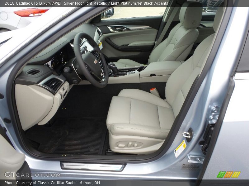 2018 CTS Luxury AWD Light Platinum/Jet Black Accents Interior