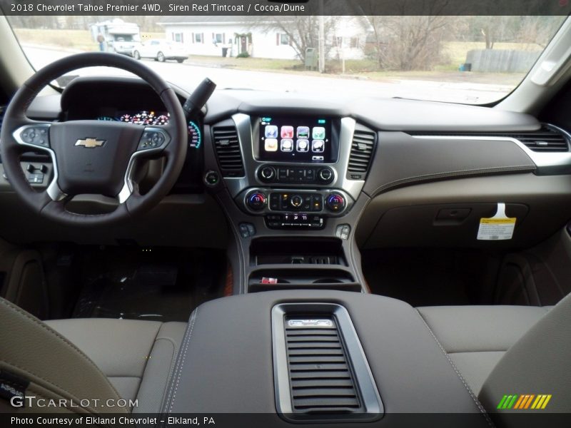 Siren Red Tintcoat / Cocoa/Dune 2018 Chevrolet Tahoe Premier 4WD