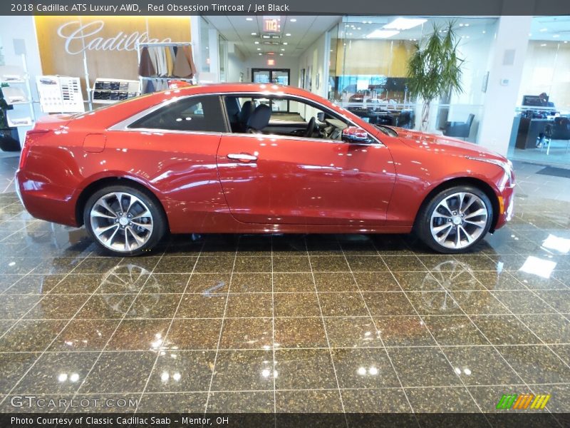 Red Obsession Tintcoat / Jet Black 2018 Cadillac ATS Luxury AWD