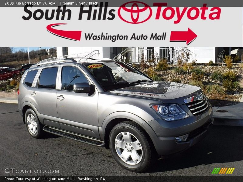 Titanium Silver / Black 2009 Kia Borrego LX V6 4x4