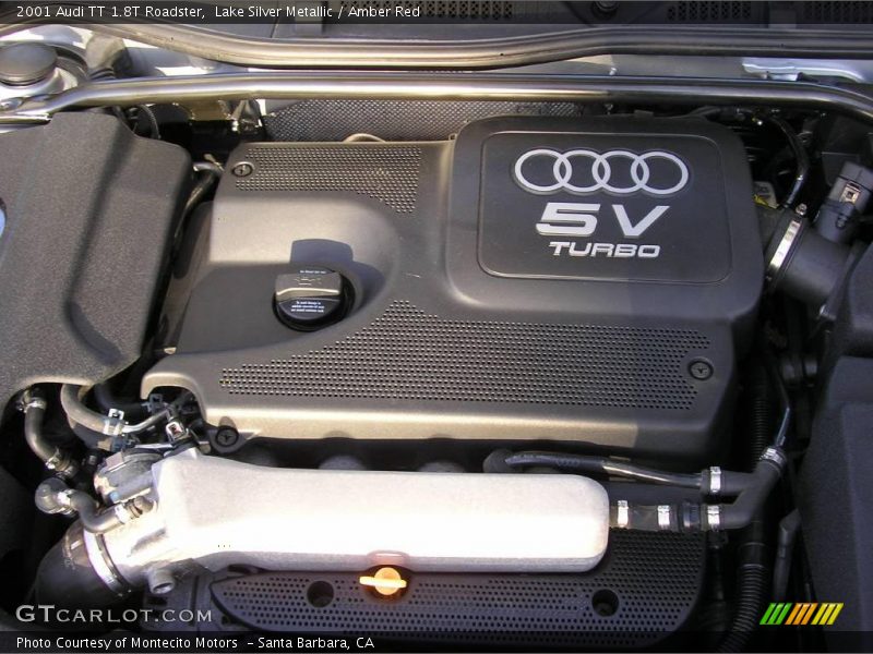 Lake Silver Metallic / Amber Red 2001 Audi TT 1.8T Roadster