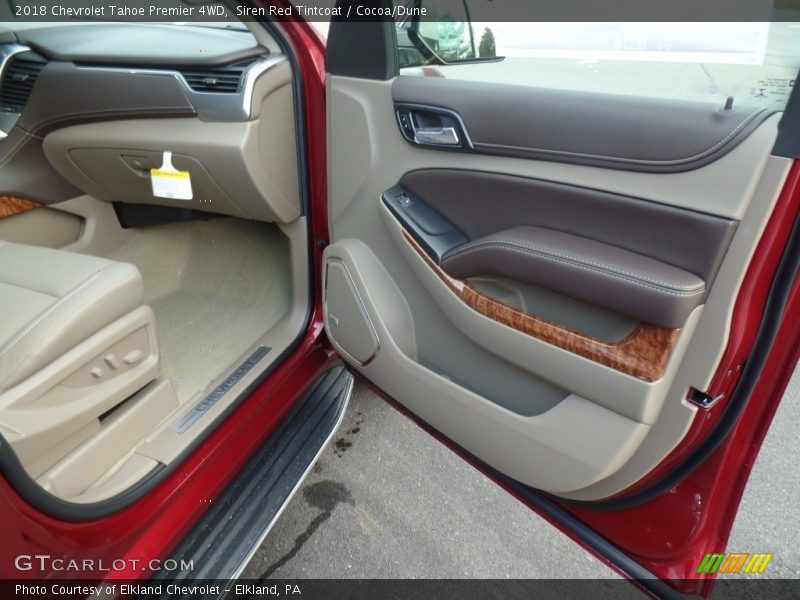 Siren Red Tintcoat / Cocoa/Dune 2018 Chevrolet Tahoe Premier 4WD