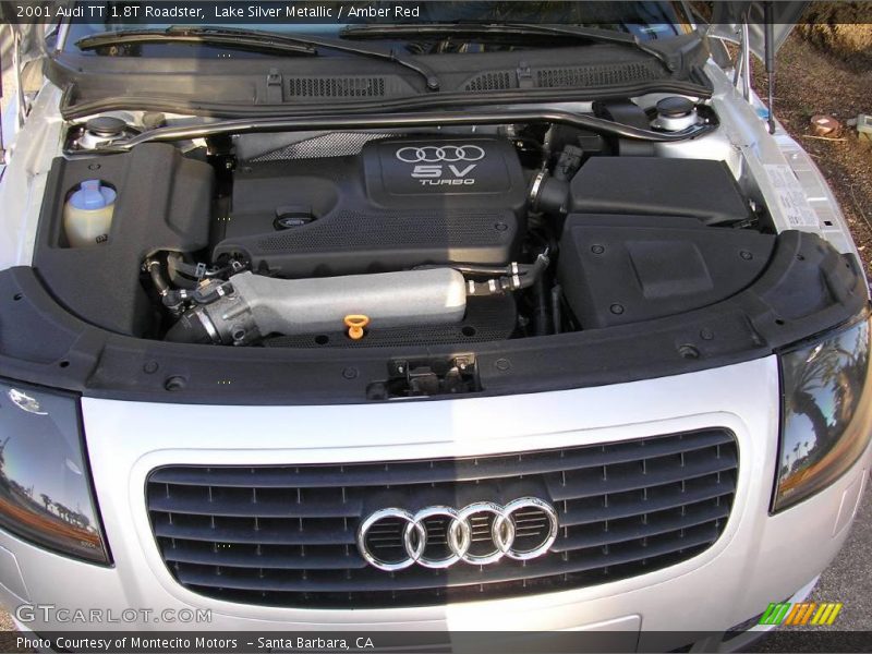 Lake Silver Metallic / Amber Red 2001 Audi TT 1.8T Roadster