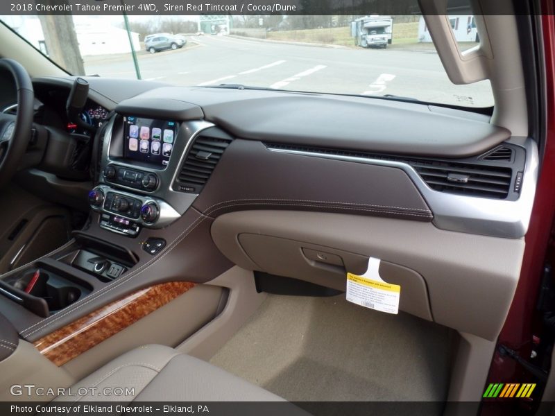 Siren Red Tintcoat / Cocoa/Dune 2018 Chevrolet Tahoe Premier 4WD