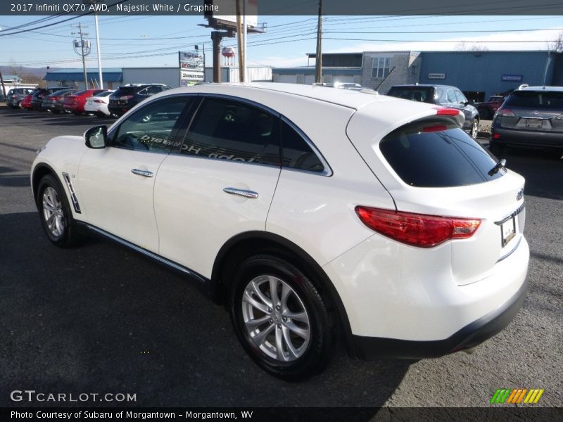 Majestic White / Graphite 2017 Infiniti QX70 AWD