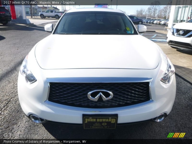 Majestic White / Graphite 2017 Infiniti QX70 AWD