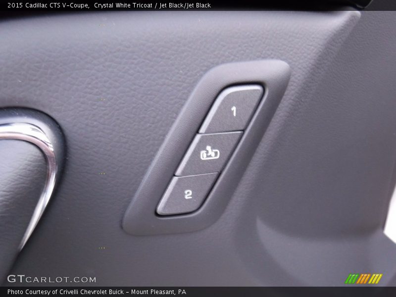 Crystal White Tricoat / Jet Black/Jet Black 2015 Cadillac CTS V-Coupe