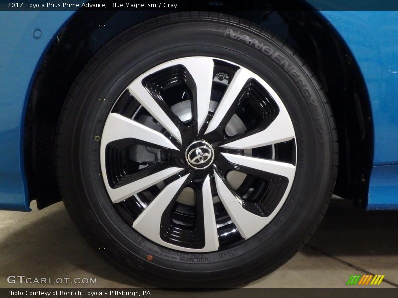 Blue Magnetism / Gray 2017 Toyota Prius Prime Advance