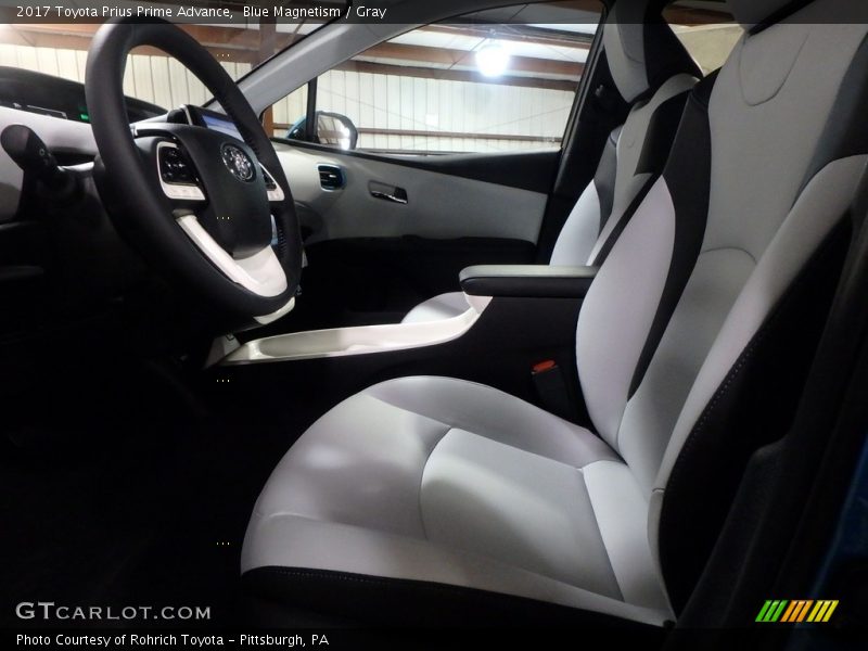 Blue Magnetism / Gray 2017 Toyota Prius Prime Advance