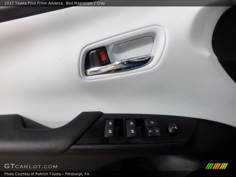 Blue Magnetism / Gray 2017 Toyota Prius Prime Advance