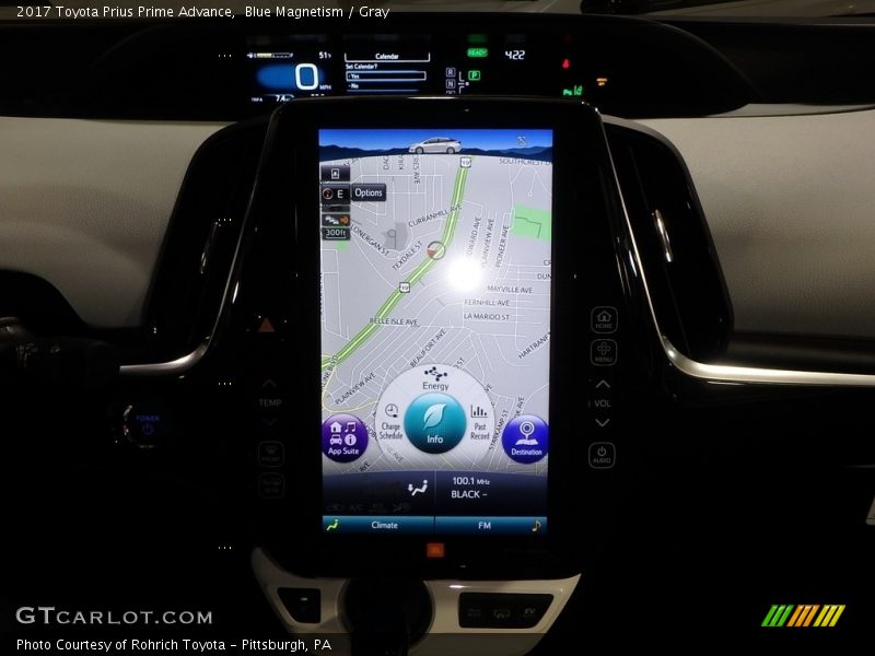 Blue Magnetism / Gray 2017 Toyota Prius Prime Advance