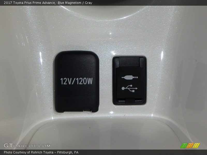 Blue Magnetism / Gray 2017 Toyota Prius Prime Advance