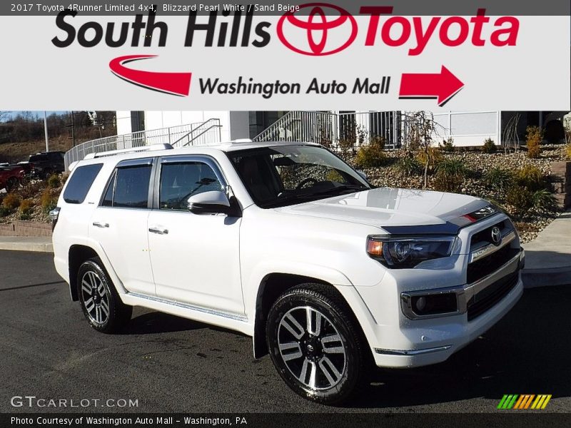 Blizzard Pearl White / Sand Beige 2017 Toyota 4Runner Limited 4x4