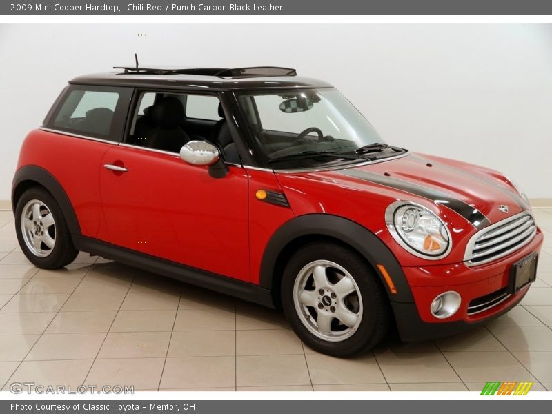 Chili Red / Punch Carbon Black Leather 2009 Mini Cooper Hardtop