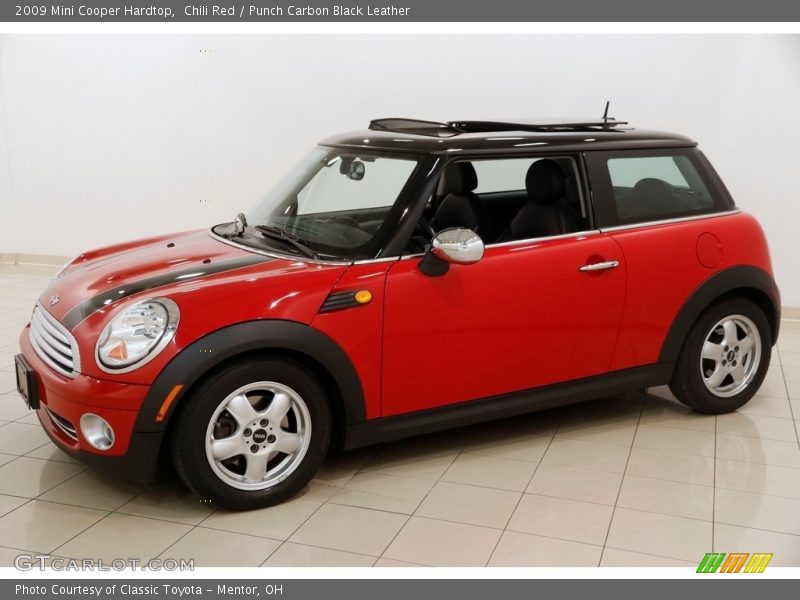 Chili Red / Punch Carbon Black Leather 2009 Mini Cooper Hardtop