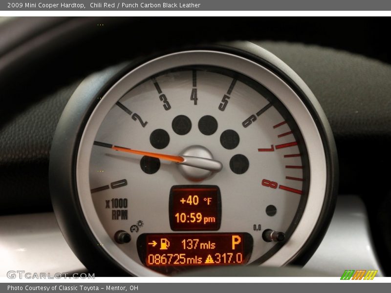 Chili Red / Punch Carbon Black Leather 2009 Mini Cooper Hardtop