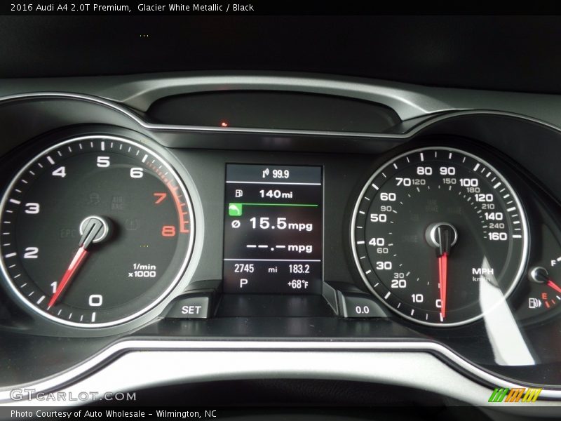 Glacier White Metallic / Black 2016 Audi A4 2.0T Premium