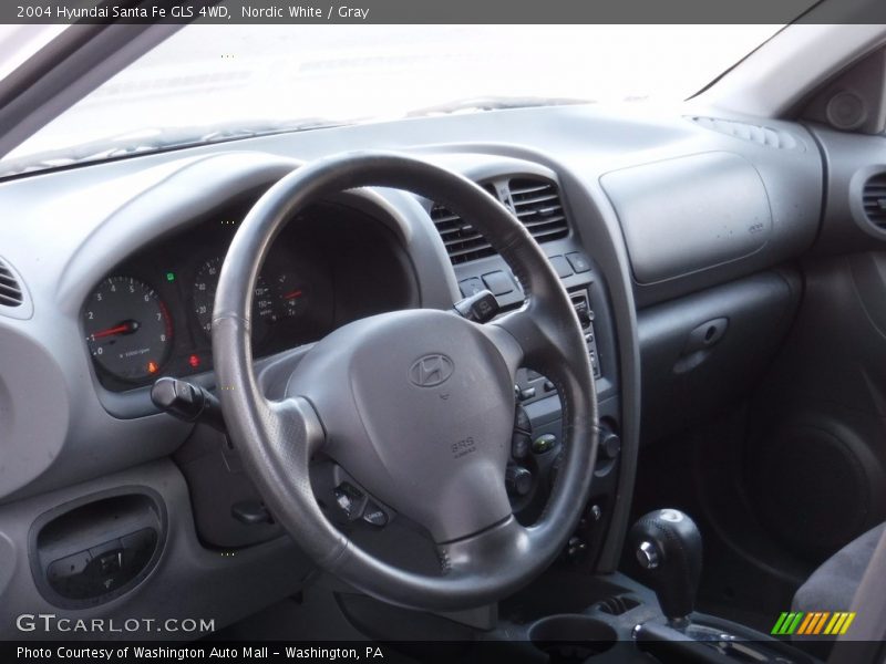 Nordic White / Gray 2004 Hyundai Santa Fe GLS 4WD