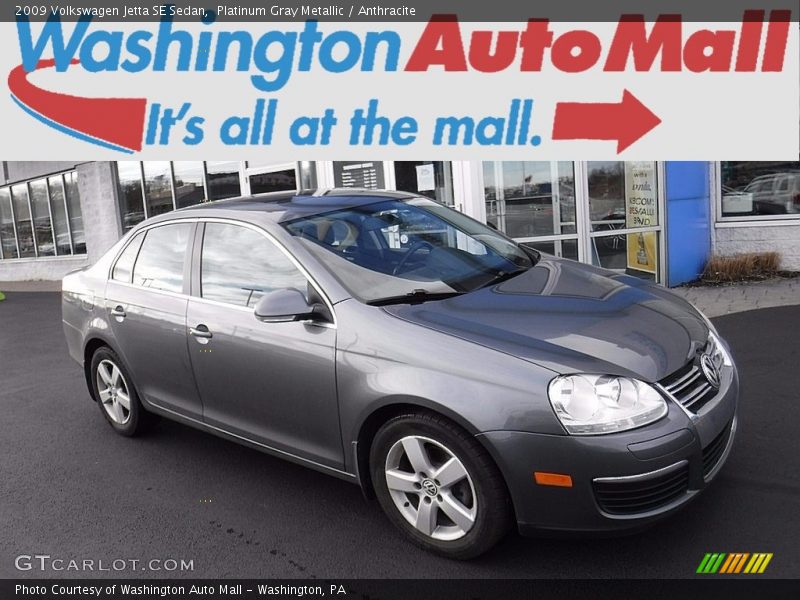Platinum Gray Metallic / Anthracite 2009 Volkswagen Jetta SE Sedan