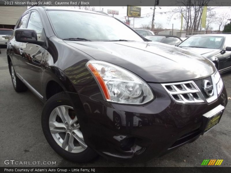 Cayenne Red / Black 2013 Nissan Rogue SV AWD