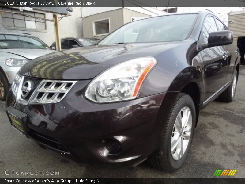 Cayenne Red / Black 2013 Nissan Rogue SV AWD