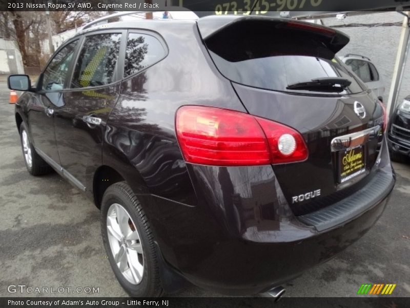 Cayenne Red / Black 2013 Nissan Rogue SV AWD