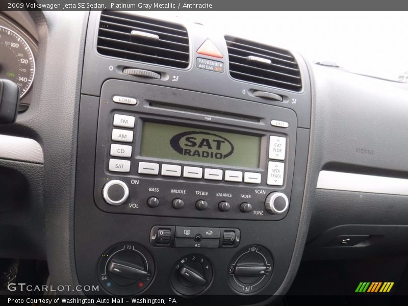 Platinum Gray Metallic / Anthracite 2009 Volkswagen Jetta SE Sedan