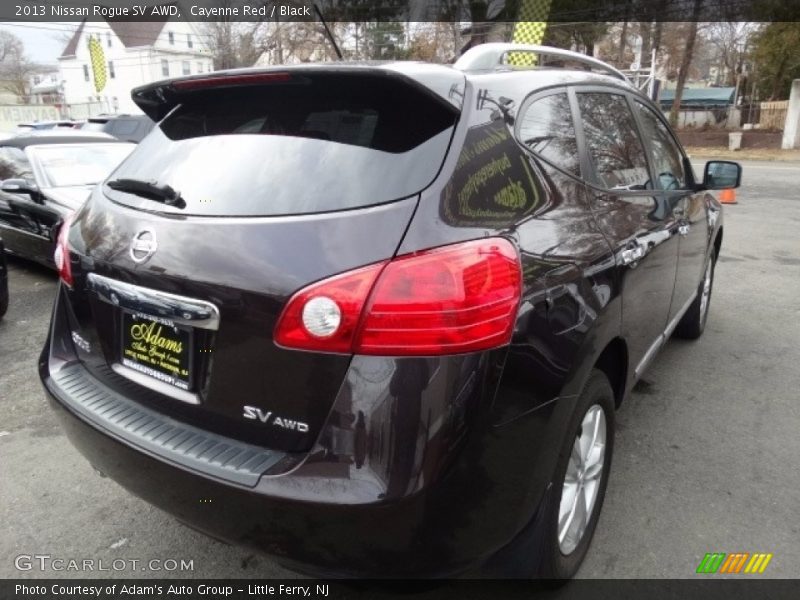 Cayenne Red / Black 2013 Nissan Rogue SV AWD