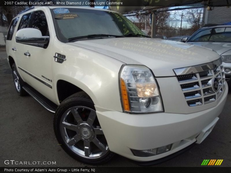 White Diamond / Cocoa/Light Cashmere 2007 Cadillac Escalade AWD