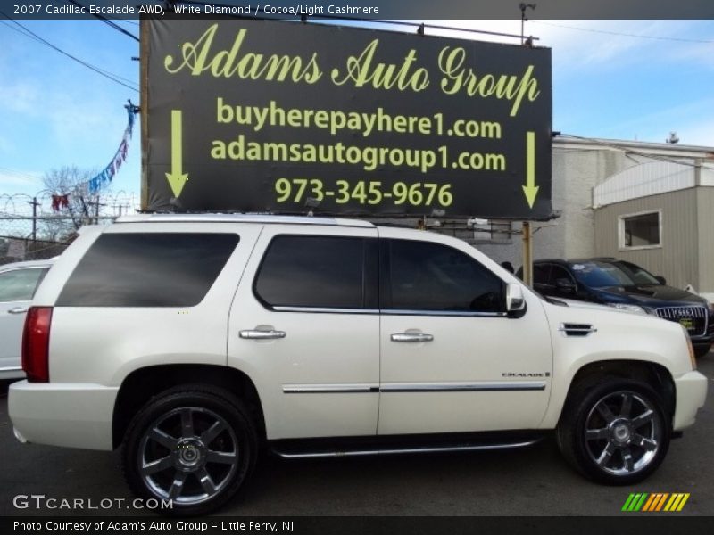 White Diamond / Cocoa/Light Cashmere 2007 Cadillac Escalade AWD