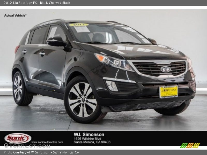 Black Cherry / Black 2012 Kia Sportage EX