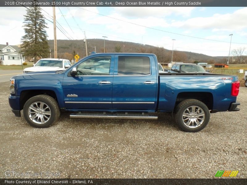 Deep Ocean Blue Metallic / High Country Saddle 2018 Chevrolet Silverado 1500 High Country Crew Cab 4x4