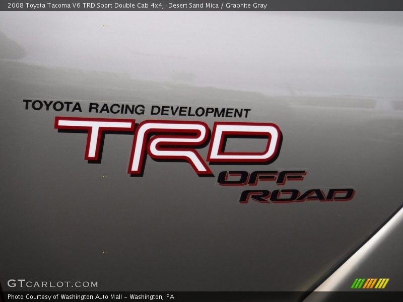 Desert Sand Mica / Graphite Gray 2008 Toyota Tacoma V6 TRD Sport Double Cab 4x4